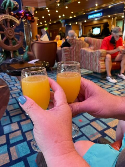 Mimosas on Carnival Cruise Line