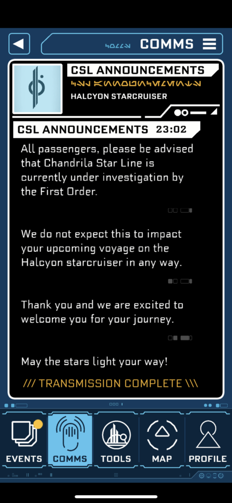 Starcruiser Data Pad Buttons