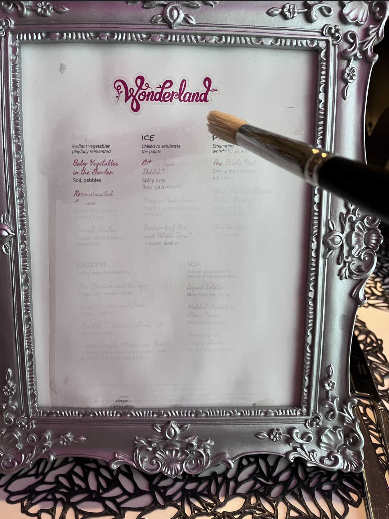 Royal Caribbean's Wonderland Menu