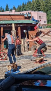 Ketchikan Lumberjack show Day 6 of my Alaskan Cruise