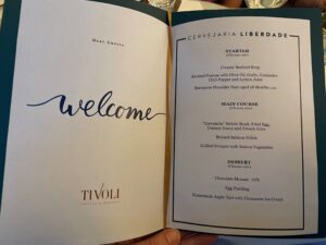 dinner menu