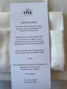 tasting menu