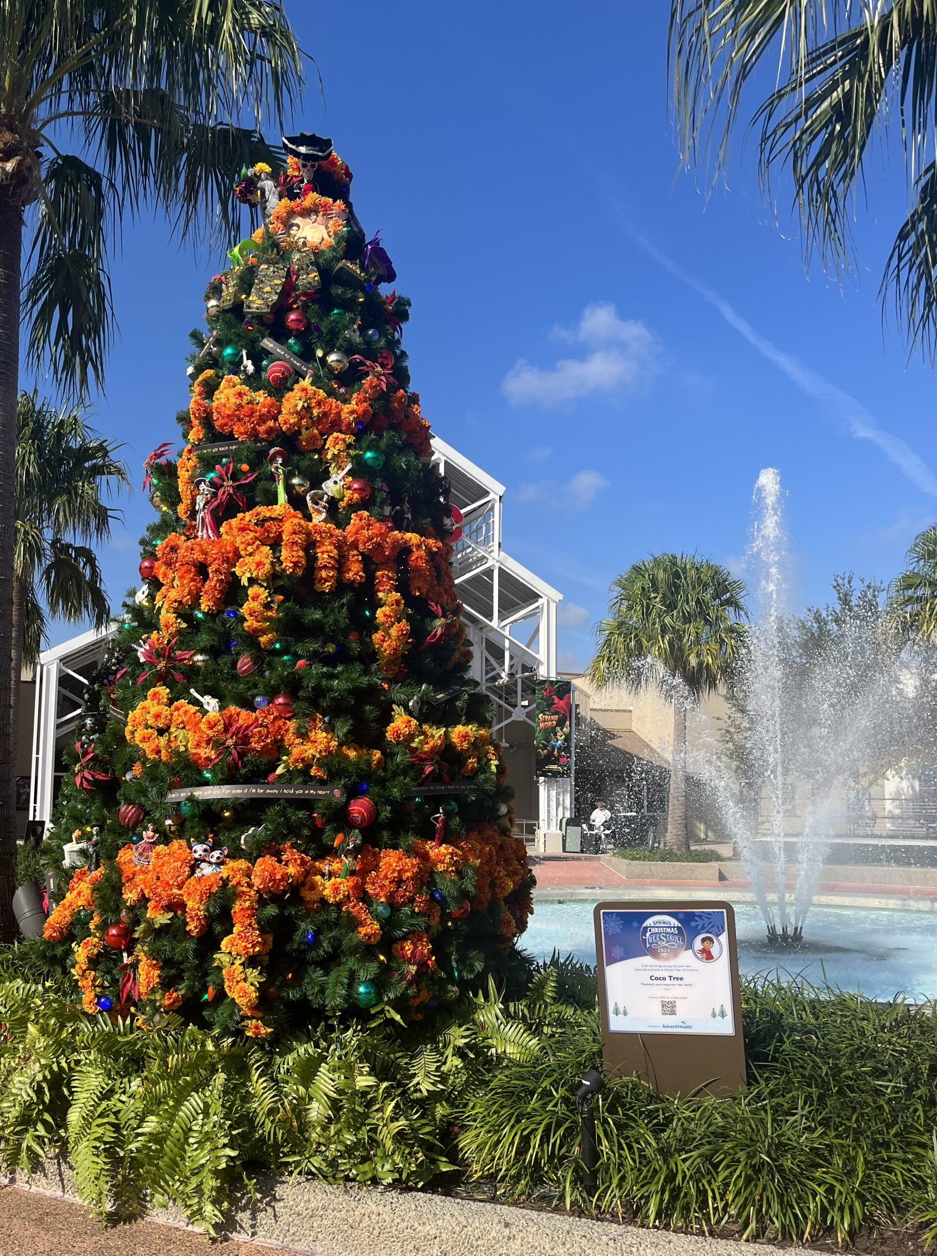 Disney Springs Christmas Tree Stroll Holiday Spirit at Walt Disney World