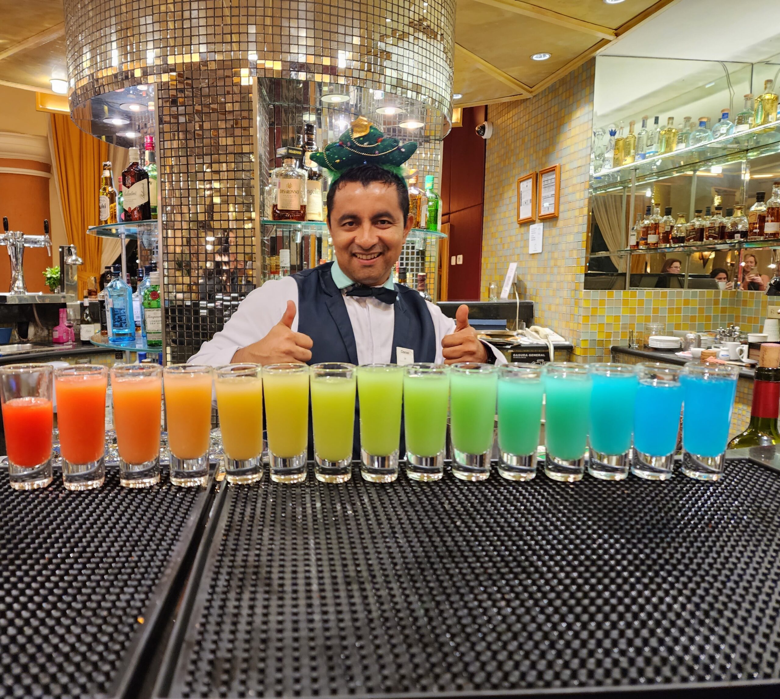 rainbow colored shots