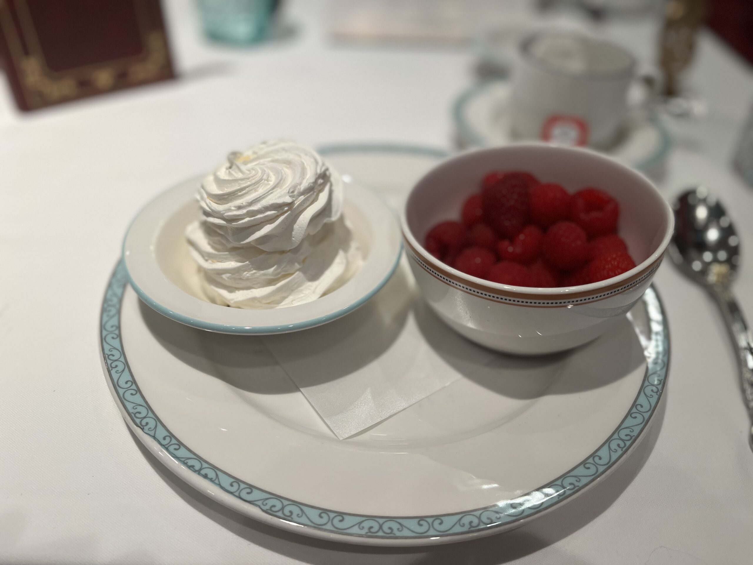 Fresh Berries & Cream Dessert Gluten-Free Dining on the Disney Wish