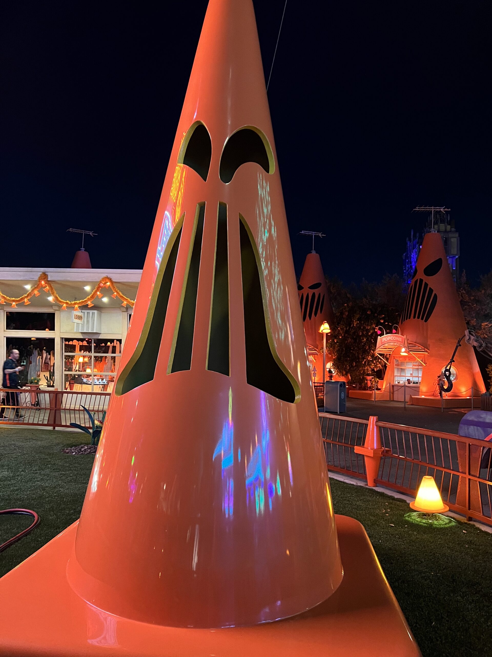 Cozy Cone Motel Cars Land at Halloween Time