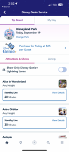 Using Genie+ at Disneyland