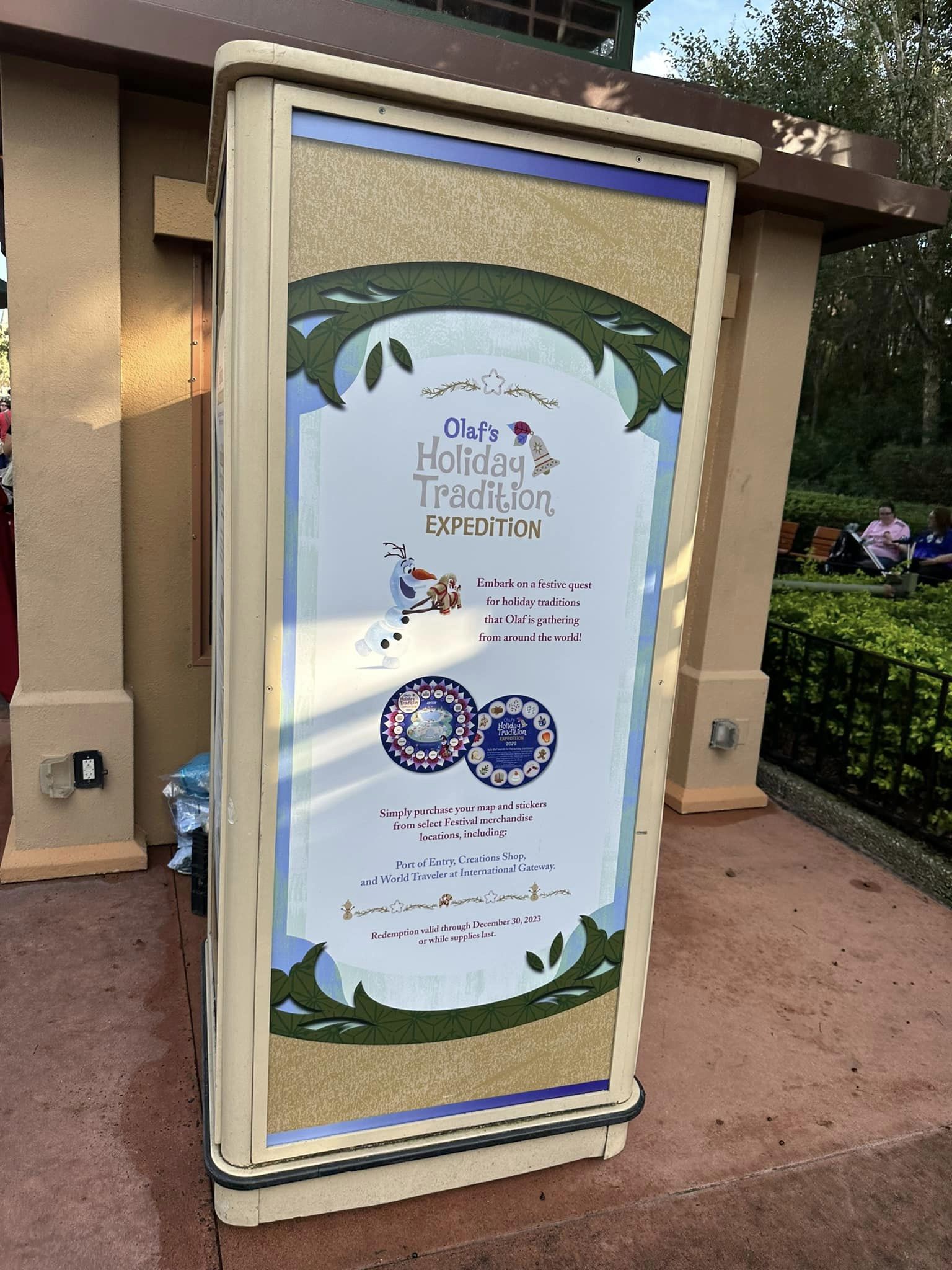 2023 EPCOT International Festival of the Holidays. Olaf’s Holiday Tradition Expedition Scavenger Hunt
