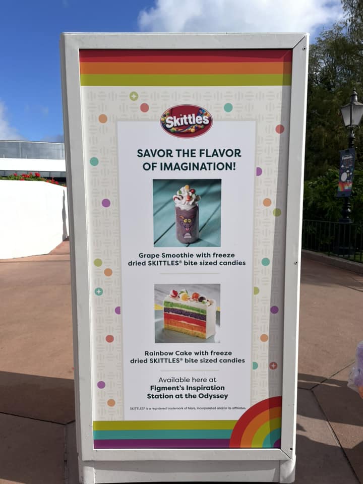 New Foods at EPCOT Festival of the Arts Skittles