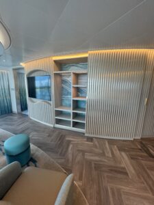 Living area of the Solarium Suite onboard the Utopia of the Seas