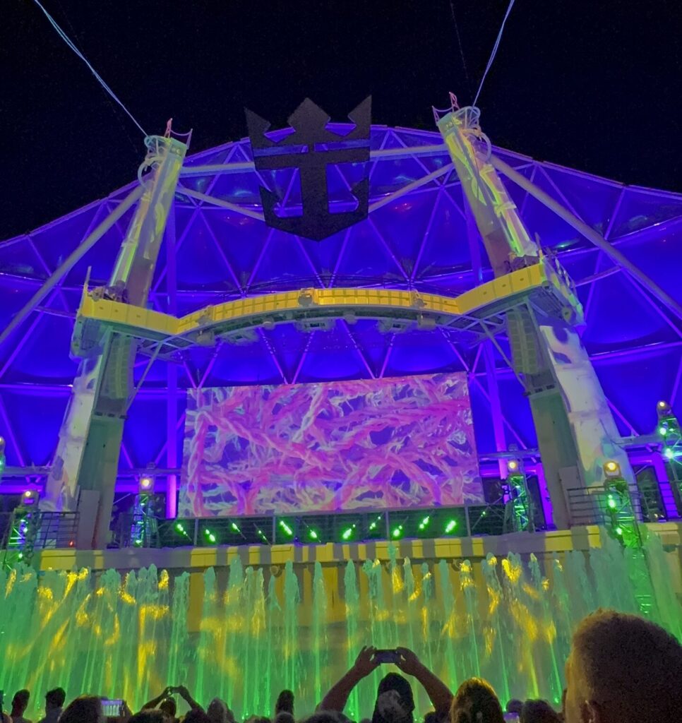 Aquatheatre entertainment onboard the Utopia of the Seas