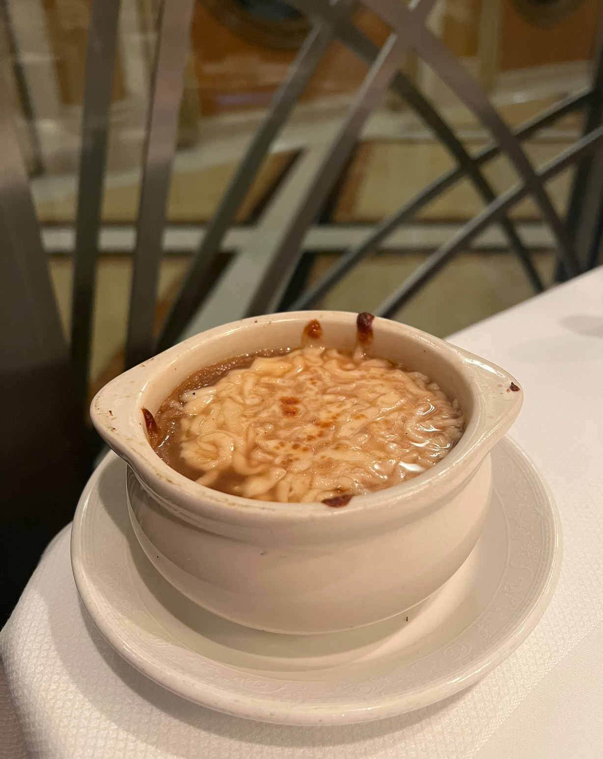 Lumiere’s on the Disney Magic French onion soup