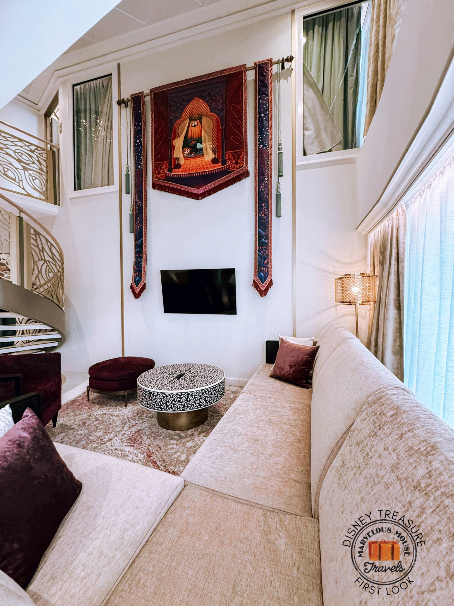 Rajah royal suite Disney Treasure Staterooms & Suites