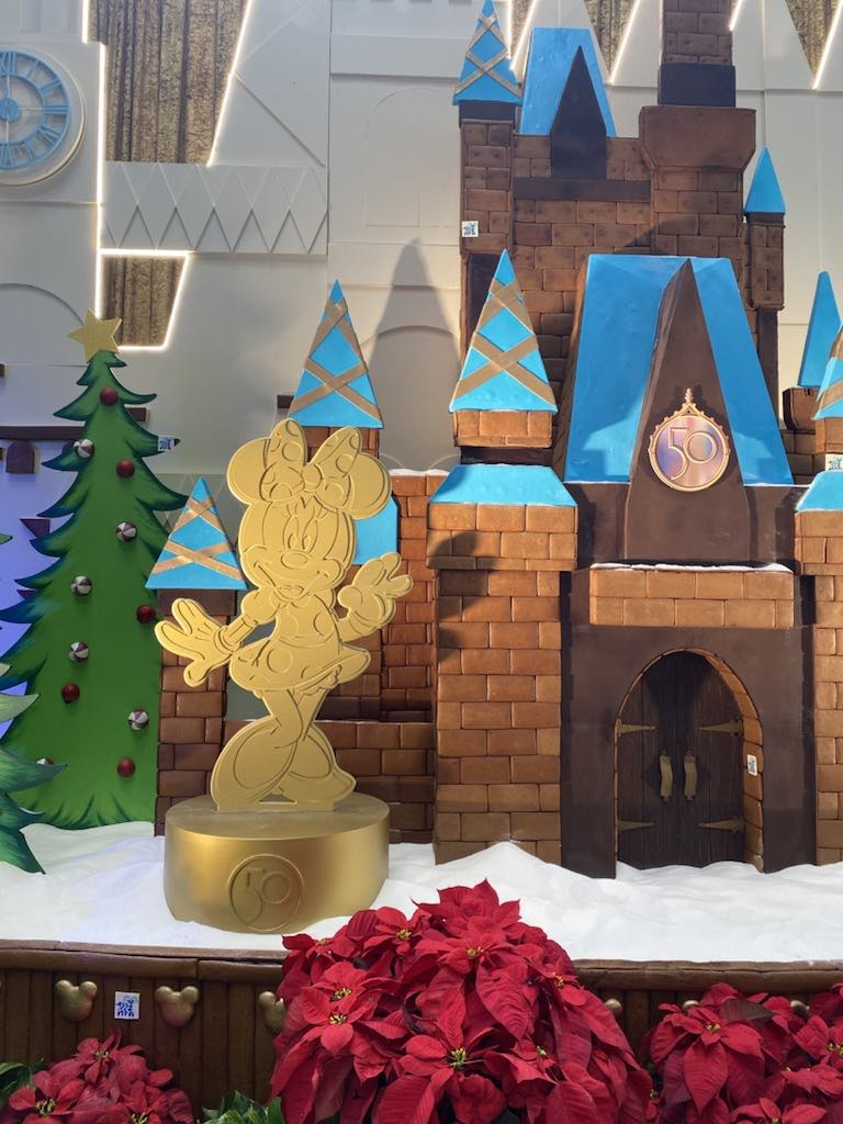 Holiday Displays in the Disney Resorts Contemporary Resort Cinderella's Castle