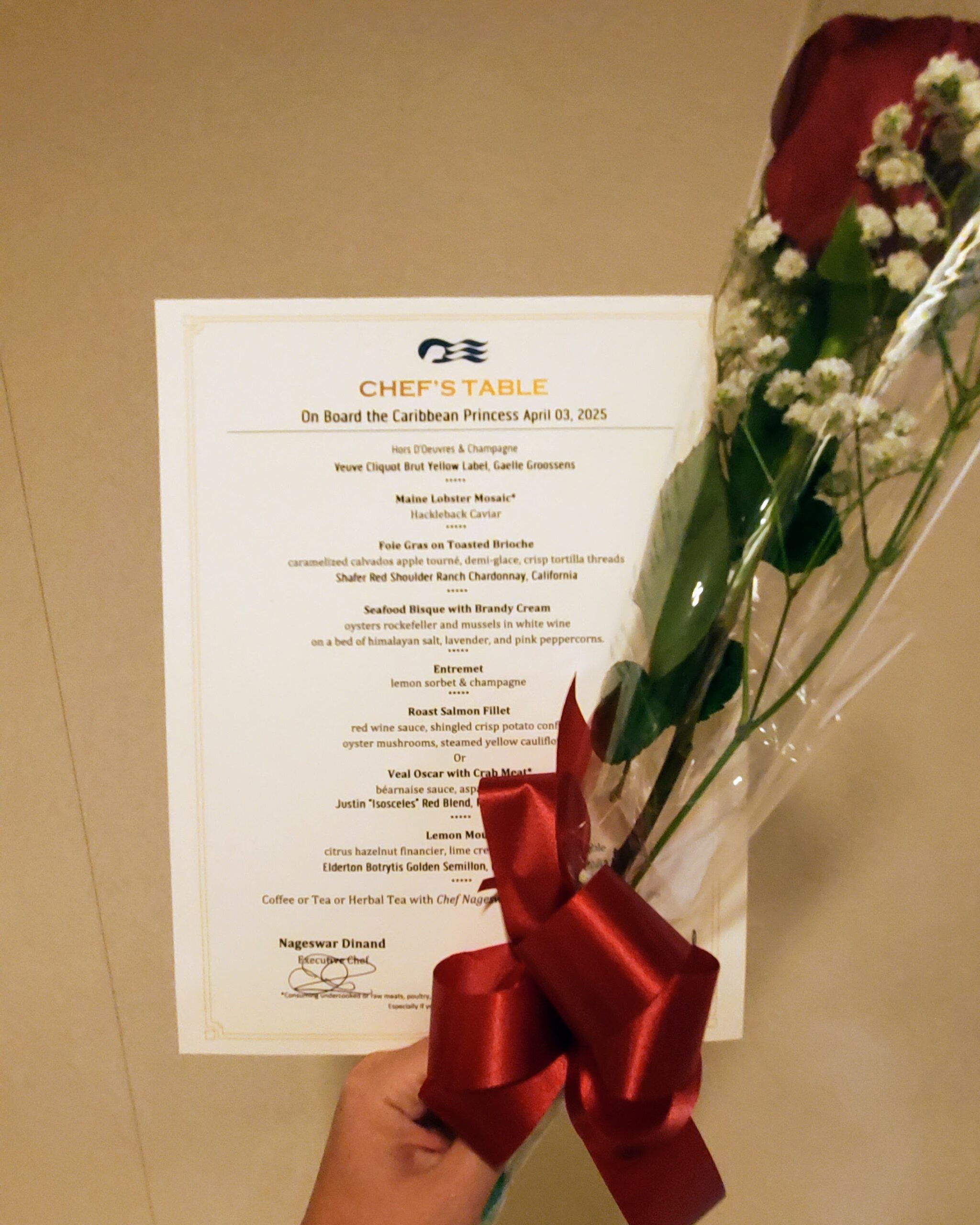 Chef’s Dinner Aboard Caribbean Princess