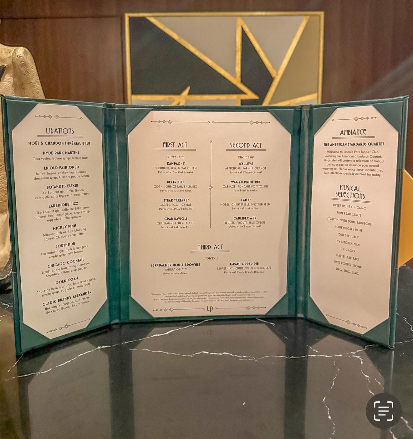 Lincoln Park Supper Club Menu