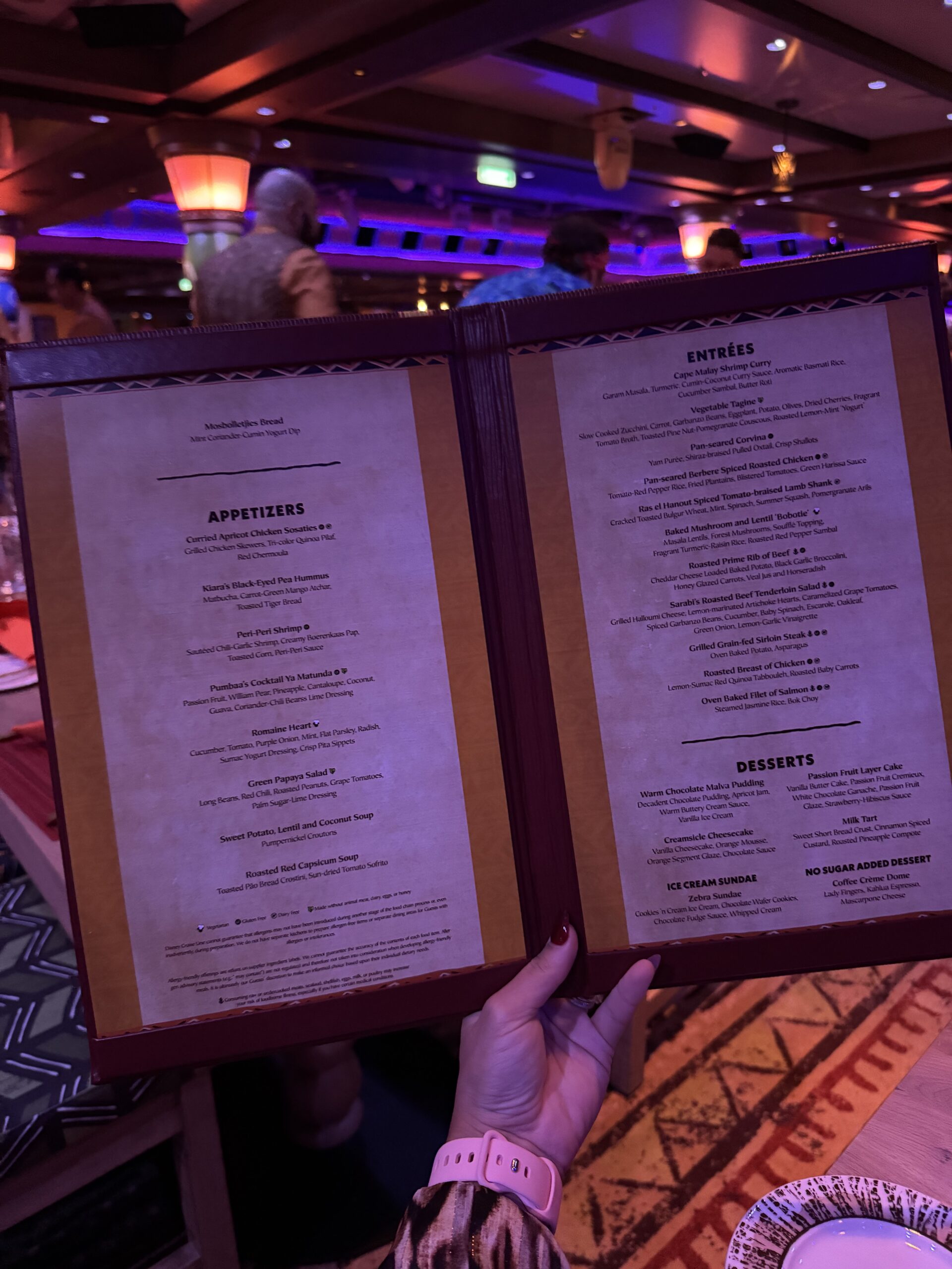 Pride Lands Menu