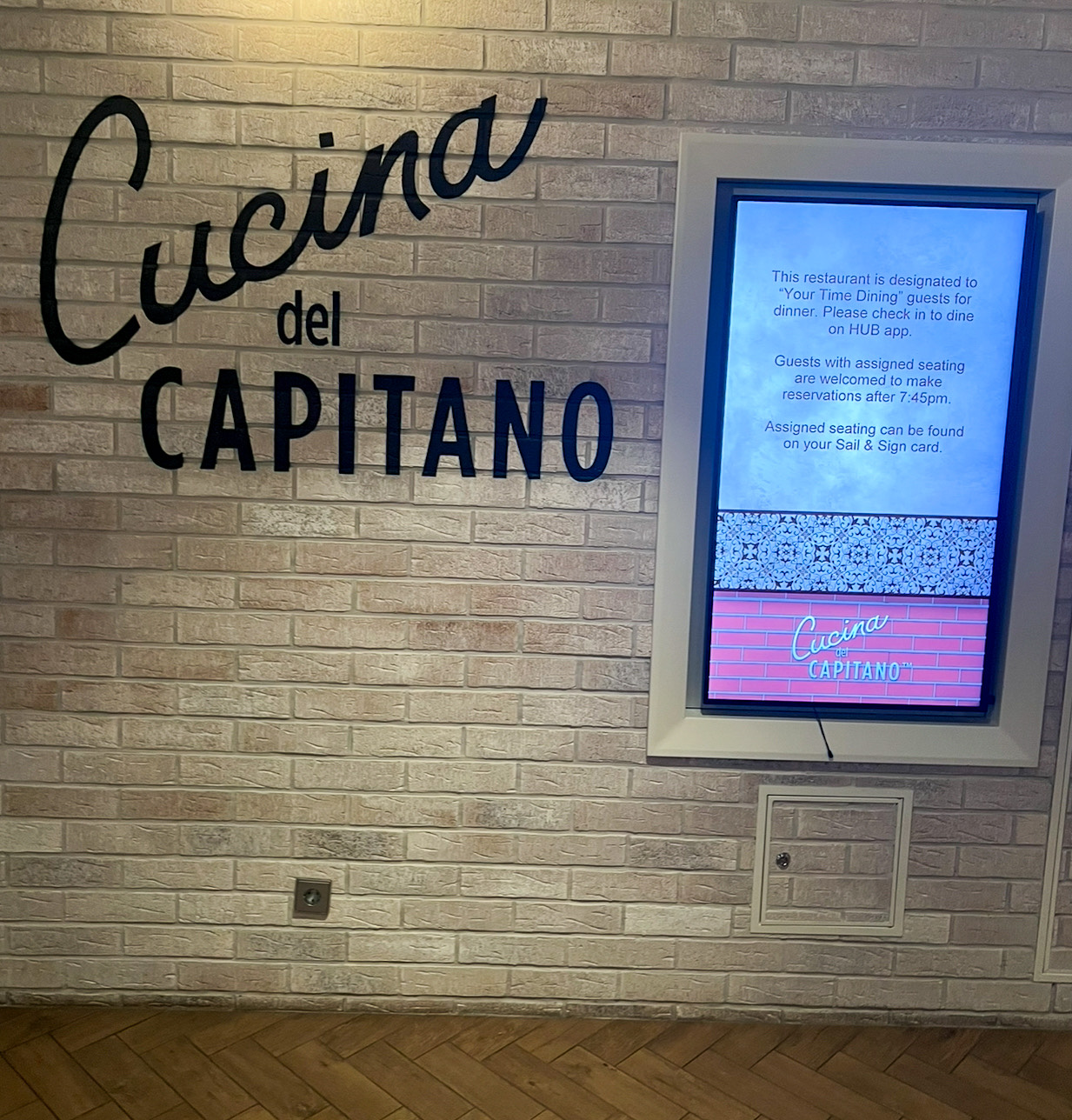 Cucina del Capitano Free Specialty Dining on Carnival Excel Class Ships